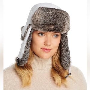 Crown Cap Rabbit Fur Aviator Hat